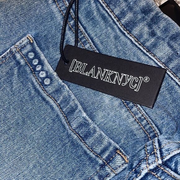 Blank NYC The Lafayette High Rise Distressed Straight Jeans size 25 - Picture 2 of 4